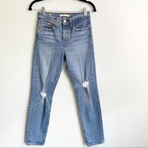 Levi's High-Rise Light Blue Distressed Jeans